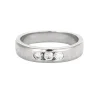 Bague jonc or gris avec diamants