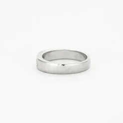 Bague jonc or gris avec diamants