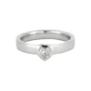 Bague jonc or gris diamant coeur
