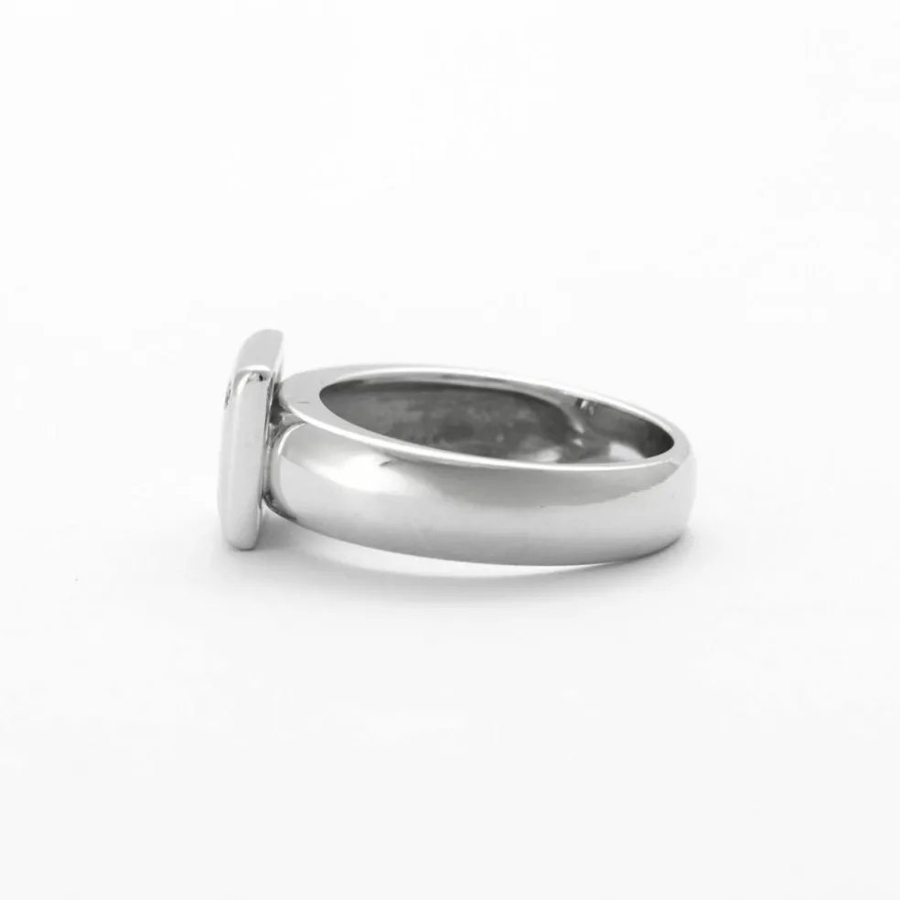 Bague Jonc Or Gris et Diamants