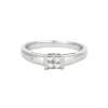 Bague jonc or gris pavage diamants