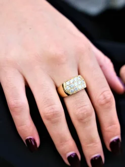 Bague Jonc Or jaune Diamant