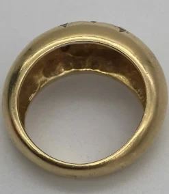 Bague Jonc or jaune & diamants