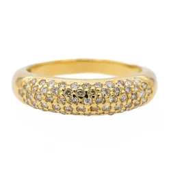 Bague Jonc Or jaune Diamant