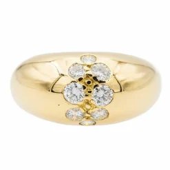 Bague Jonc Or jaune Diamant