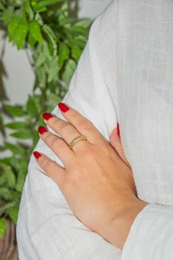 Bague Jonc Or jaune Diamant