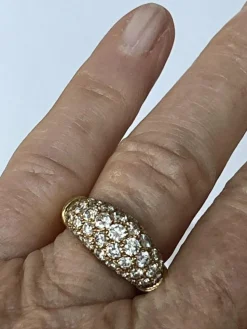 Bague Jonc Or Jaune Diamants