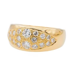 Bague Jonc Or jaune Diamant