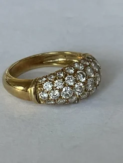 Bague Jonc Or Jaune Diamants