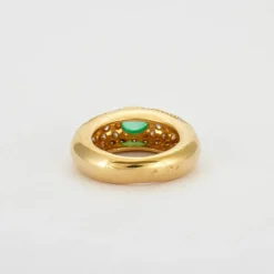 Bague jonc, or jaune, diamants