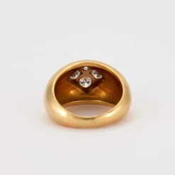 Bague Jonc Or Jaune Diamants