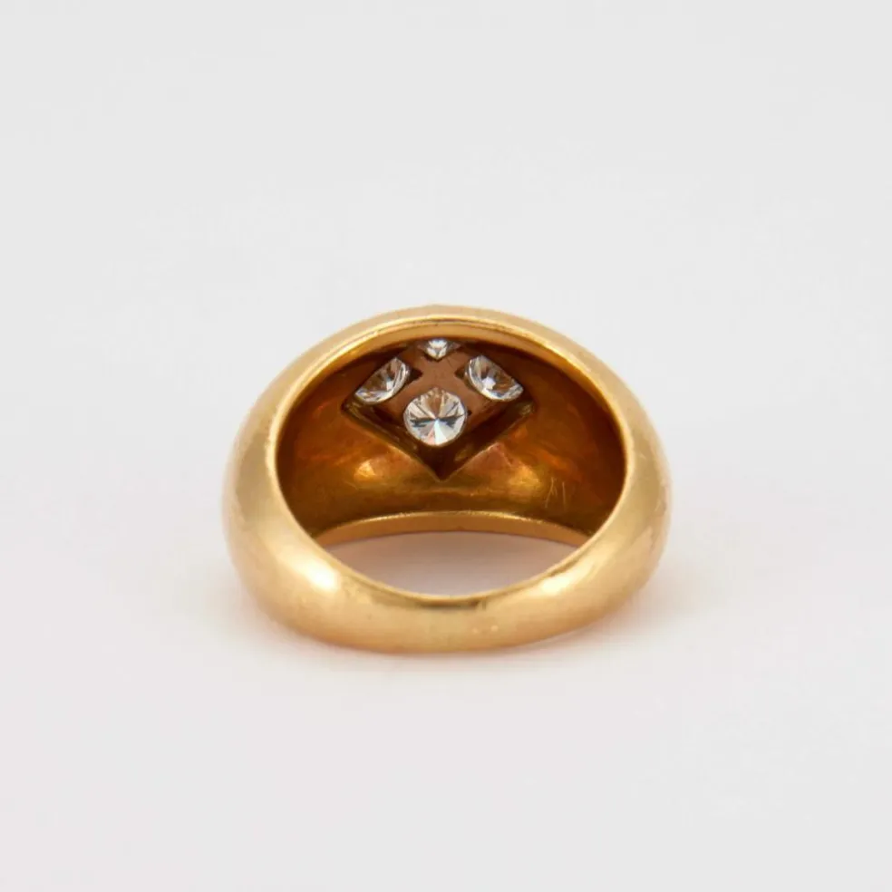 Bague Jonc Or Jaune Diamants