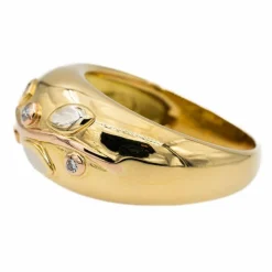 Bague Jonc Or jaune Diamant