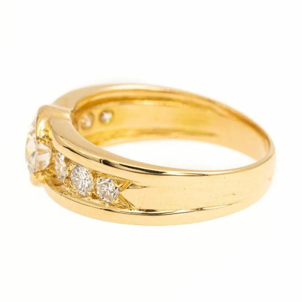 Bague Jonc Or jaune Diamant