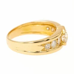 Bague Jonc Or jaune Diamant