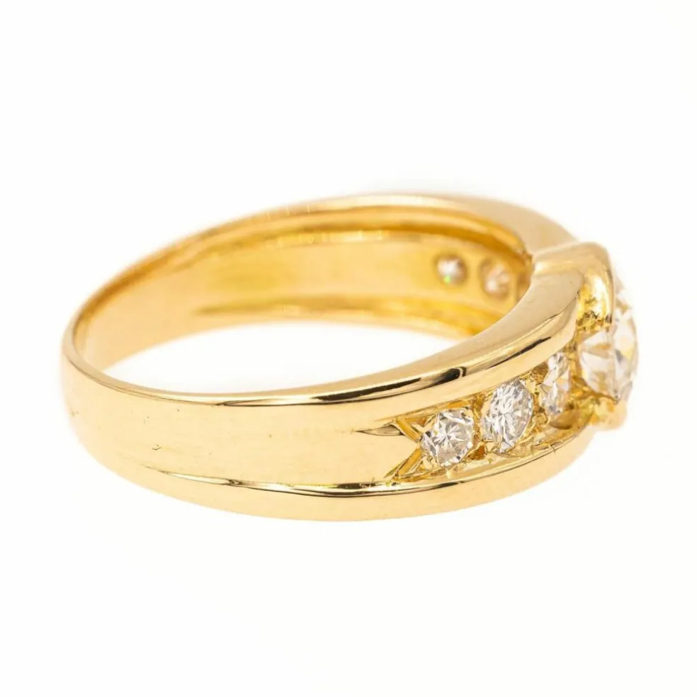 Bague Jonc Or jaune Diamant