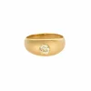 Bague jonc or jaune et diamant