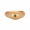 Bague jonc or jaune et diamant