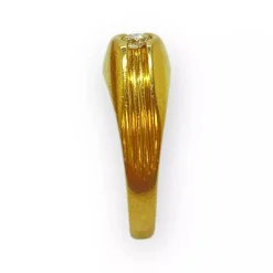 Bague jonc or jaune et diamant