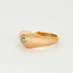 Bague jonc or jaune et diamant