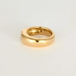 Bague jonc or jaune et diamant