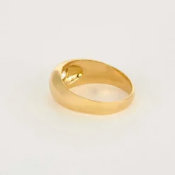 Bague jonc or jaune et diamant