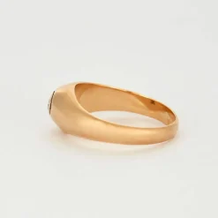 Bague jonc or jaune et diamant