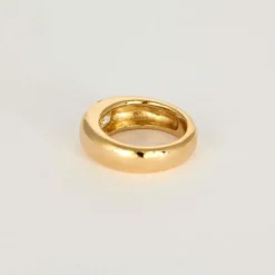 Bague jonc or jaune et diamant