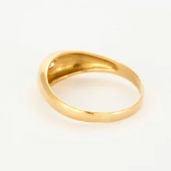Bague jonc or jaune et diamant