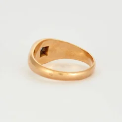 Bague jonc or jaune et diamant