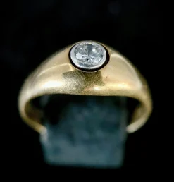 Bague Jonc or jaune et platine