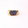Bague jonc or jaune et saphirs