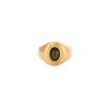 Bague jonc or jaune œil de tigre