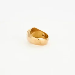 Bague jonc or jaune œil de tigre
