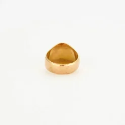 Bague jonc or jaune œil de tigre