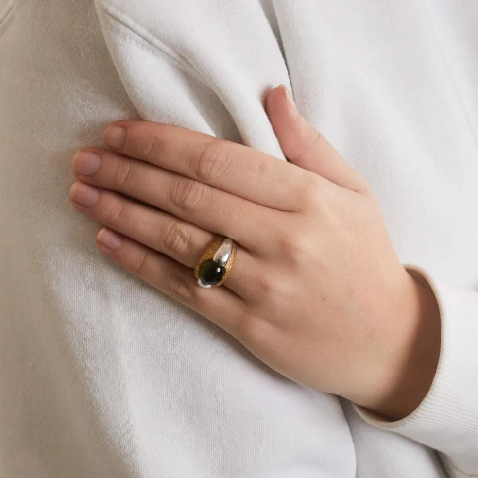 Bague Jonc Or jaune Péridot