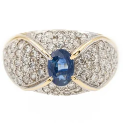 Bague Jonc Or jaune Saphir