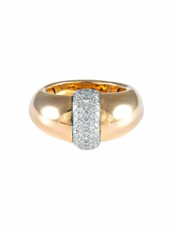 Bague Jonc Or rose Diamants