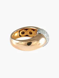 Bague Jonc Or rose Diamants