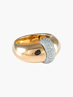 Bague Jonc Or rose Diamants