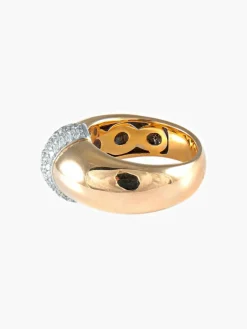 Bague Jonc Or rose Diamants