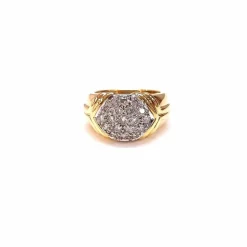 Bague jonc pavée diamants