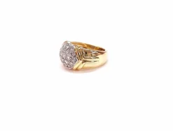 Bague jonc pavée diamants