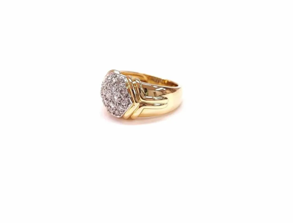 Bague jonc pavée diamants