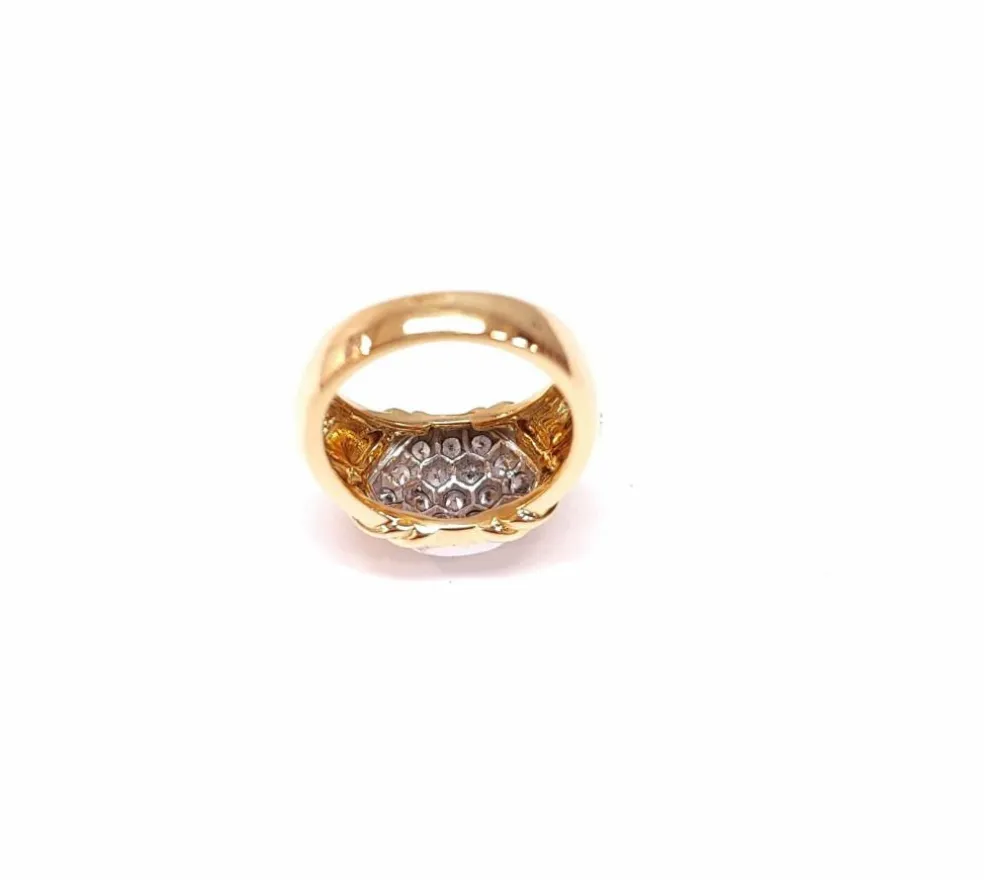 Bague jonc pavée diamants