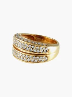 BAGUE JONC PAVEE DE DIAMANTS