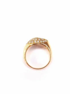 Bague jonc rubis et diamants