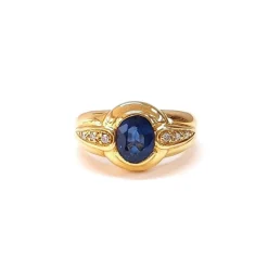Bague jonc saphir 1.42ct