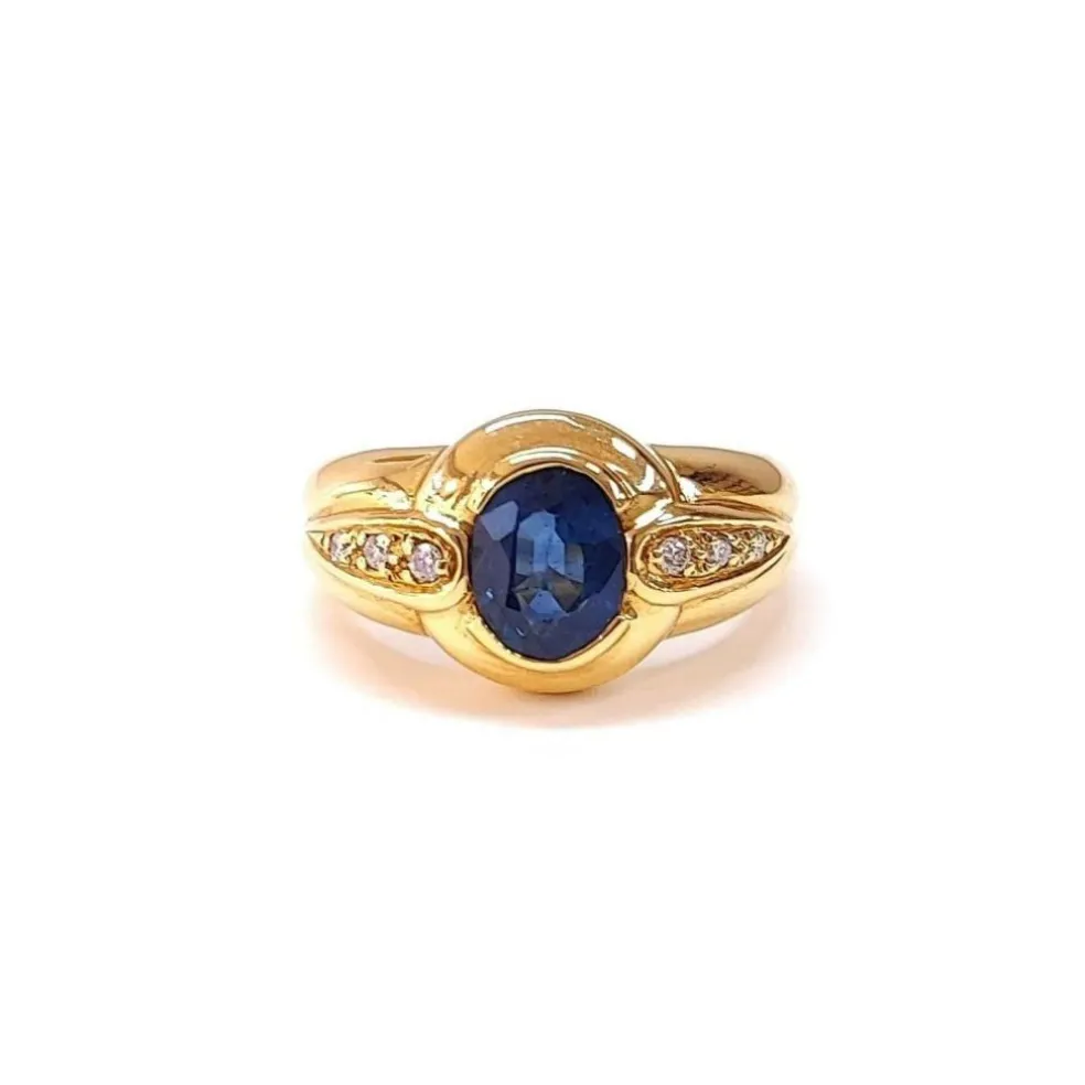 Bague jonc saphir 1.42ct