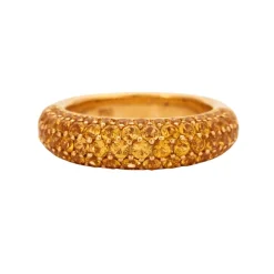 Bague Jonc Saphirs Jaunes